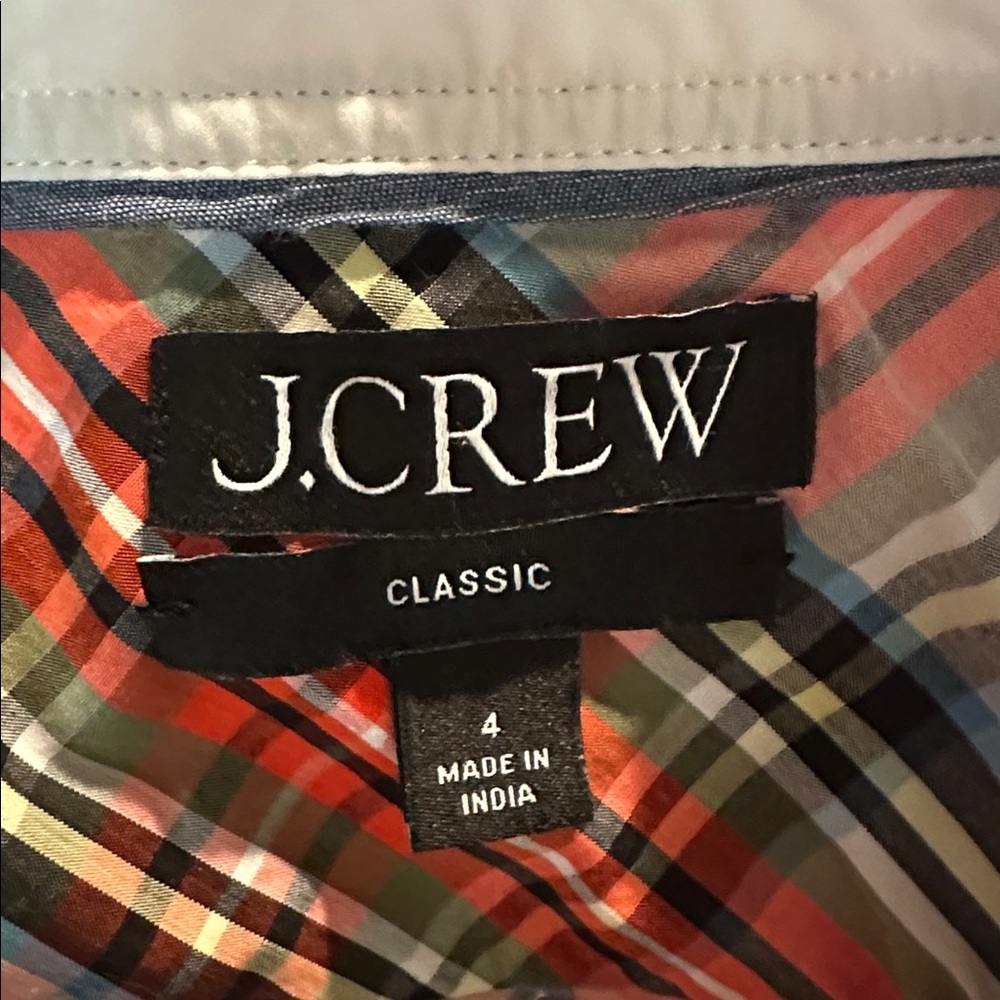 J. Crew Classic Re-Imagined Women’s Plaid Long Sleeve Button Up Shirt Size 4 - Picture 5 of 7